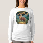 Llamadillo Illustration – Llama Armadillo Funny Tシャツ (正面)