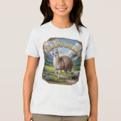Llamadillo Photographic – Llama Armadillo Funny トライブレンドＴシャツ (正面)