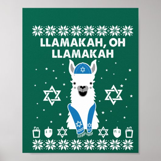Llamakah, Oh Llamakah Hanukkahギフト ポスター (正面)