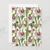 Llamaramaのコレクションパターン ポストカード (正面/裏面)