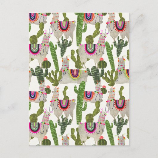 Llamaramaのコレクションパターン ポストカード (正面)