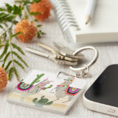 Llamaramaのコレクション|かわいいLllamas キーホルダー (正面右)