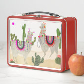 Llamaramaのコレクション|かわいいLllamas メタルランチボックス (インサイチュ)