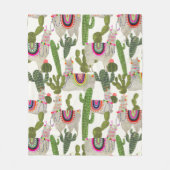 Llamaramaコレクションパターン フリースブランケット (正面)