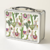 Llamaramaコレクションパターン メタルランチボックス (裏面)