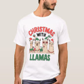 LLAMASを使用したクリスマス Tシャツ (正面)