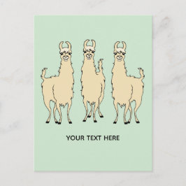 Llamas独自の追加文字 ポストカード