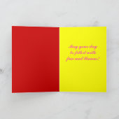 Llamas 5 in Bright Graphic Llama Colors カード (内部)
