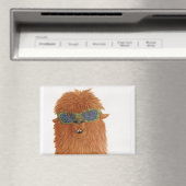 Llamas in Shades: April Magnet 3.5"x2.5" マグネット (インサイチュ (食洗機))