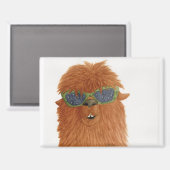 Llamas in Shades: April Magnet 3.5"x2.5" マグネット (正面/裏面)
