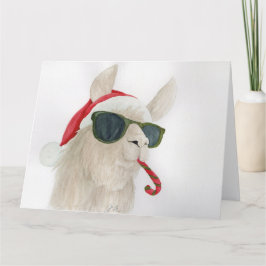 Llamas in Shades: December Greeting Cards 8.5"x11" サンキューカード