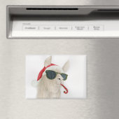 Llamas in Shades: December Magnet 3.5"x2.5" マグネット (インサイチュ (食洗機))