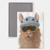 Llamas in Shades: January Magnet 2.5"x3.5" マグネット (正面/裏面)