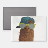 Llamas in Shades: June Magnet 3.5"x2.5" マグネット (正面/裏面)