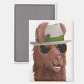 Llamas in Shades: March Magnet 2.5"x3.5" マグネット (正面/裏面)