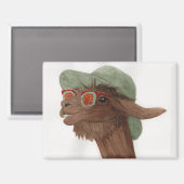 Llamas in Shades: November Magnet 3.5"x2.5" マグネット (正面/裏面)