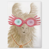 Llamas in Shades: October Magnet 2.5"x3.5" マグネット (正面)