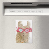Llamas in Shades: October Magnet 2.5"x3.5" マグネット (インサイチュ (食洗機))