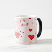 Llamas pattern valentines モーフィングマグカップ (正面右)