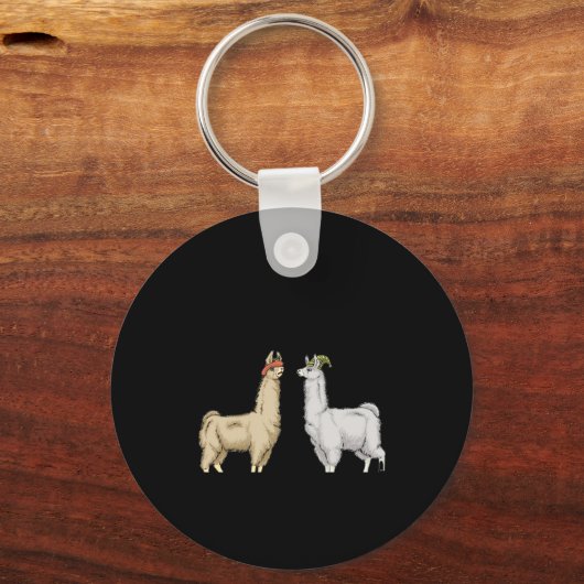 Llamas With Hats Carl  キーホルダー (正面)