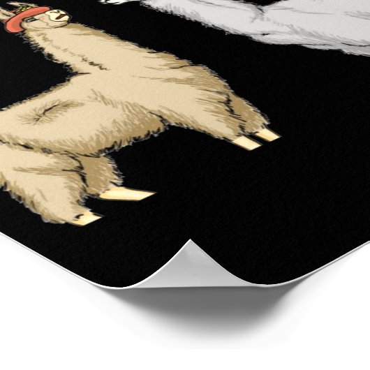 Llamas With Hats Carl  ポスター (角)