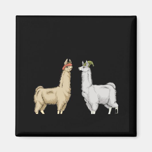 Llamas With Hats Carl  マグネット (正面)