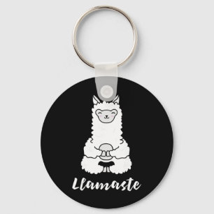 Llamaste - かわいいヨガ愛好家のギフト、愛らしいラマF キーホルダー