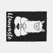 Llamaste - かわいいヨガ愛好家のギフト、愛らしいラマF フリースブランケット (正面(横))