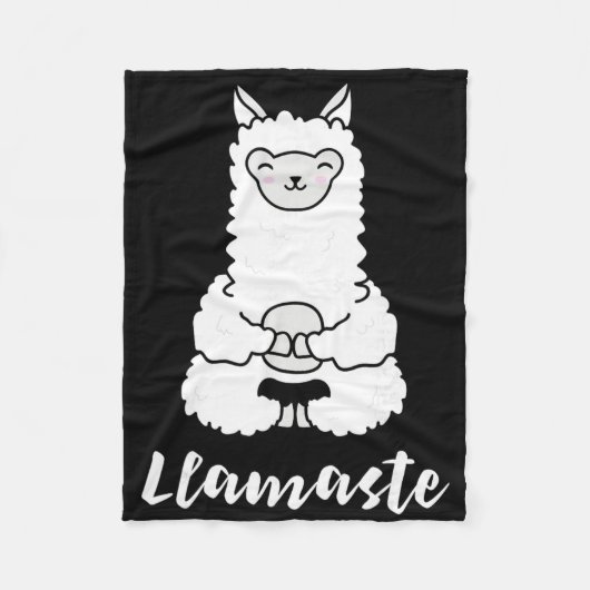 Llamaste - かわいいヨガ愛好家のギフト、愛らしいラマF フリースブランケット (正面)