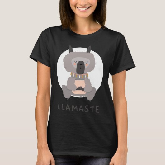 Llamaste  Namaste Yoga Llama   men women kids Tシャツ (正面)