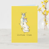 Llamazeクラス – Llamasおもしろい at Lamaze Pun Card カード (黄色い花)