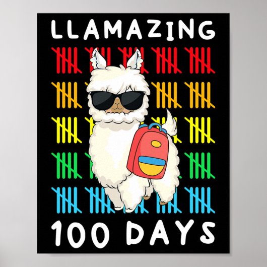 Llamazing 100日・オブ・スクール・キッズLlama先生10 ポスター (正面)