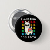 Llamazing 100日・オブ・スクール・キッズLlama先生10 缶バッジ (正面&裏面)
