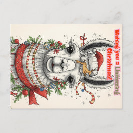 LLamazing Christmas Llama Holiday Postcard シーズンポストカード