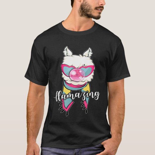 Llamazing Llamaおもしろい Shirt for Women Alpaca Bubbl Tシャツ (正面)