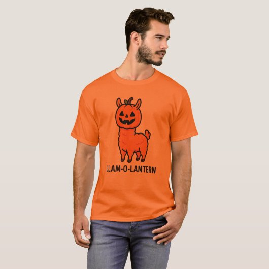 Llamo-o-lantern Halloween Tシャツ (正面フル)