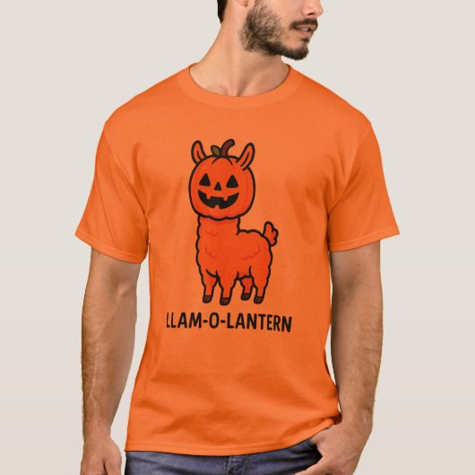Llamo-o-lantern Halloween Tシャツ (正面)
