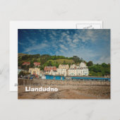 Llandudno風光明媚な沿岸ビーチビューでウェールズUK ポストカード (正面/裏面)