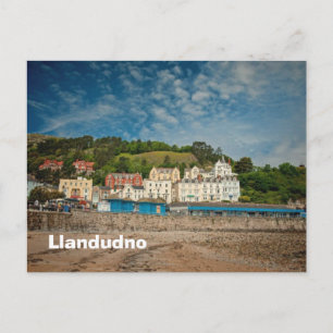 Llandudno風光明媚な沿岸ビーチビューでウェールズUK ポストカード