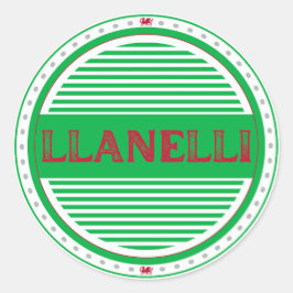 Llanelliシティプライドエンブレム - ウェールズのアイデンティティ ラウンドシール