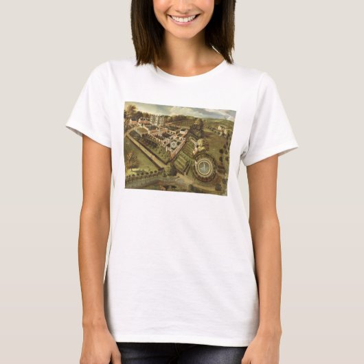 Llanerchホール、Denbighshirの家そして庭 Tシャツ (正面)
