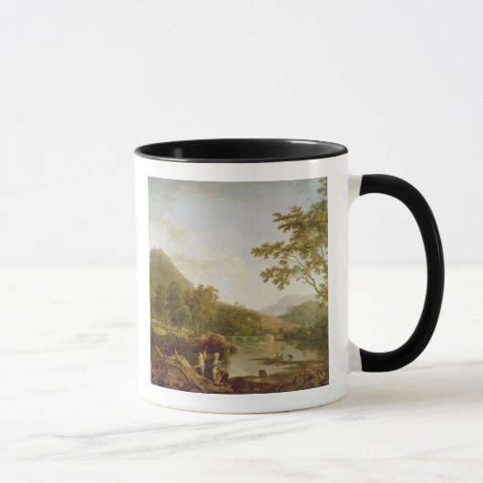 Llangollen 1770-71年からのDinasのぬか(キャンバスの油 マグカップ (右)