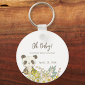 Llavero Chapa Baby Shower Panda キーホルダー (正面)