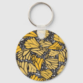 Llavero circular estampado mariposa monarca キーホルダー (正面)