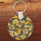 Llavero circular estampado mariposa monarca キーホルダー (正面)