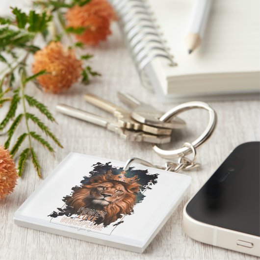 Llavero con Diseño de León キーホルダー (正面右)