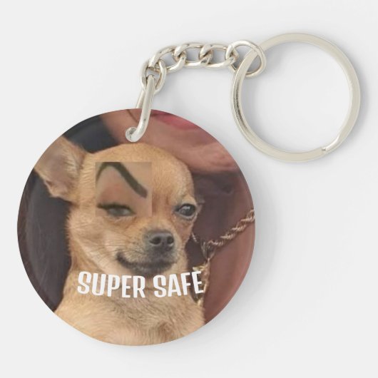 Llavero de perro de meme キーホルダー (裏面)