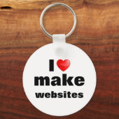 Llavero I love make websites キーホルダー (正面)