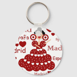 Llavero Madrid España muñeca flamenca キーホルダー
