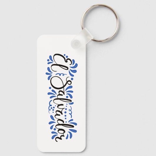 Llavero Rectangular con Diseño de El Salvador キーホルダー (裏面)